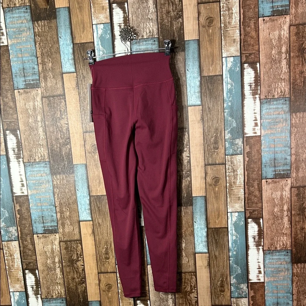 RSG Active Burgundy High-Waisted Leggings - Picture 12 of 15